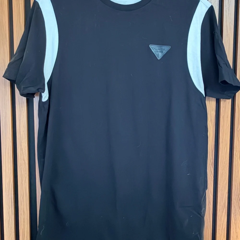Prada Black and White Short Sleeve Tee - Picture 1 of 3
